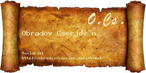 Obradov Cserjén névjegykártya